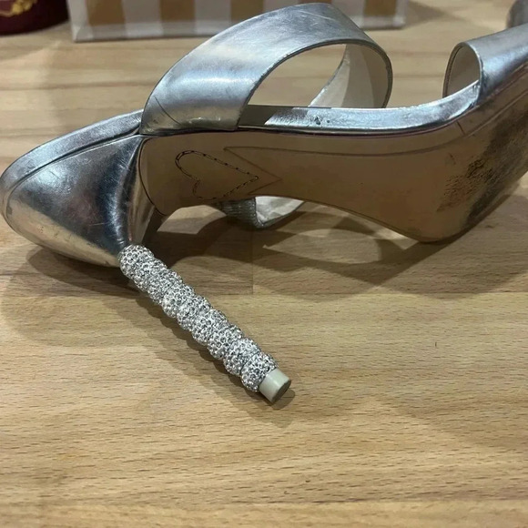 Sophia Webster ROSALIND 100 CRYSTAL EMBELLISHED  SANDALS IN METALLIC size 41.5 - Picture 5 of 7